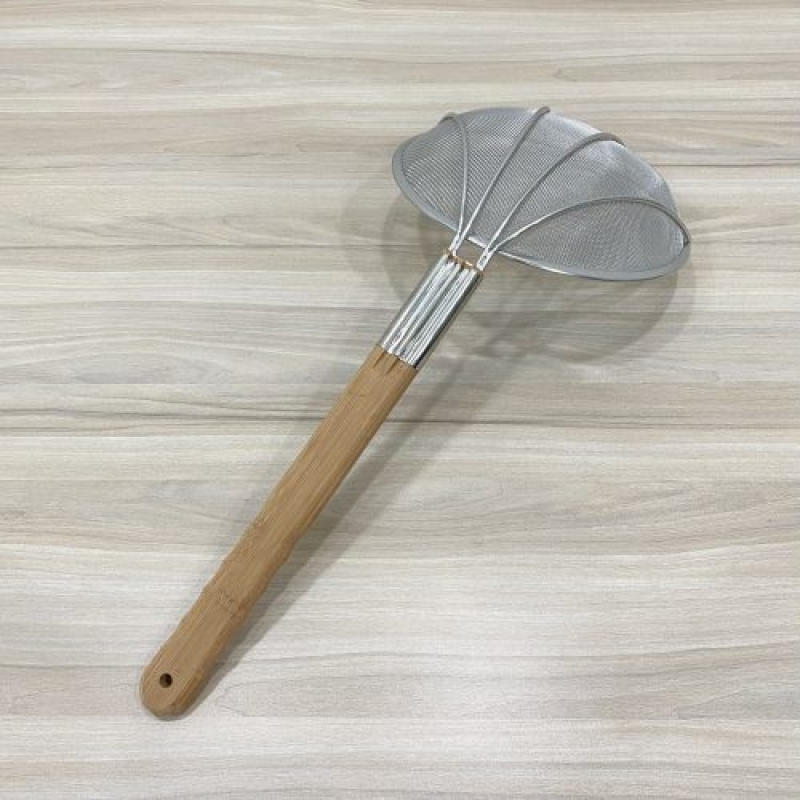 Chao lì inox cán gỗ #28 186123