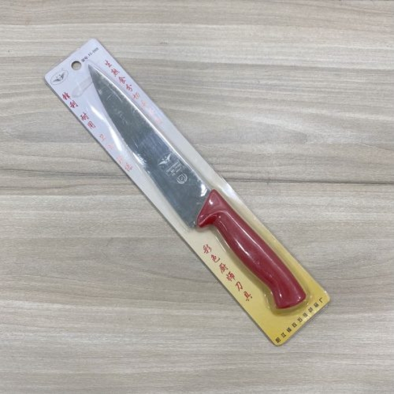 Dao bếp cán nhựa đỏ FS-008R