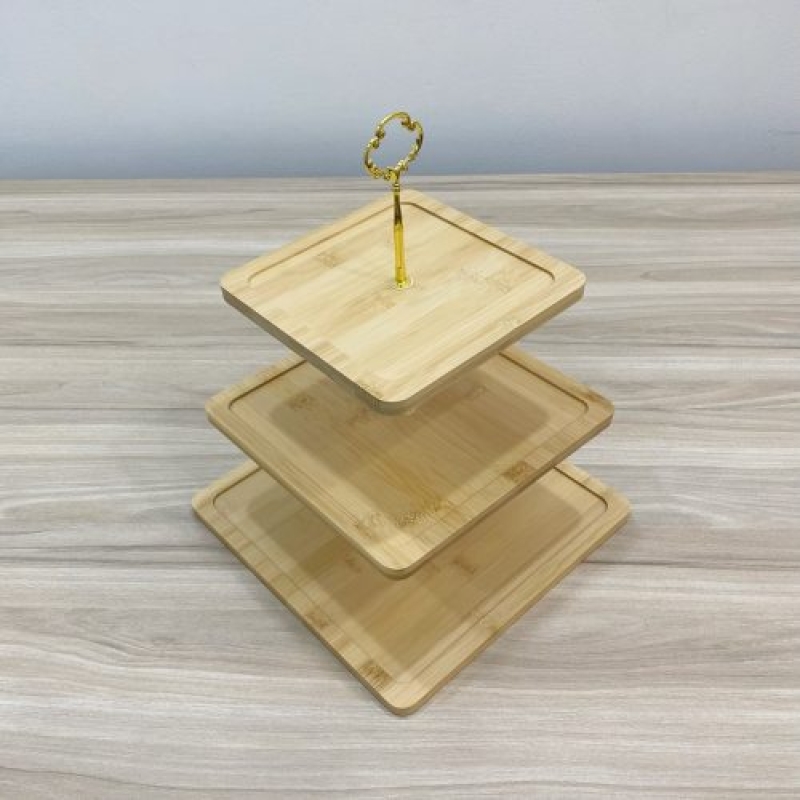 Khay trưng bày bánh 3 tầng vuông cao cấp giá rẻ