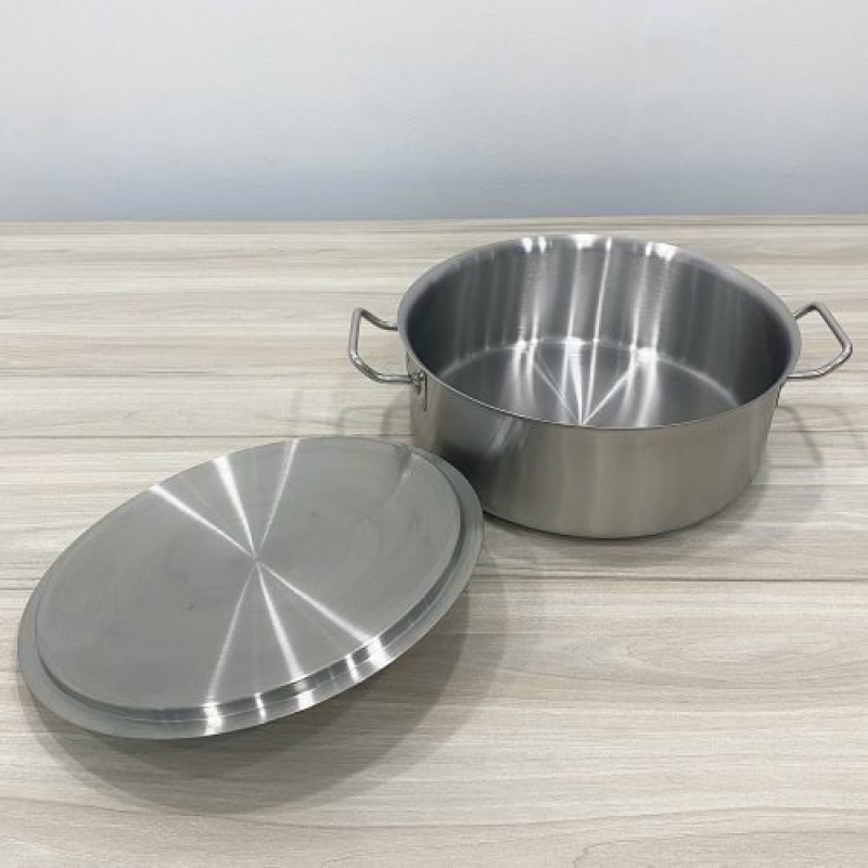 Nồi 2 quai inox ( 2 đáy ) 101148 (400×H150x1.0mm)