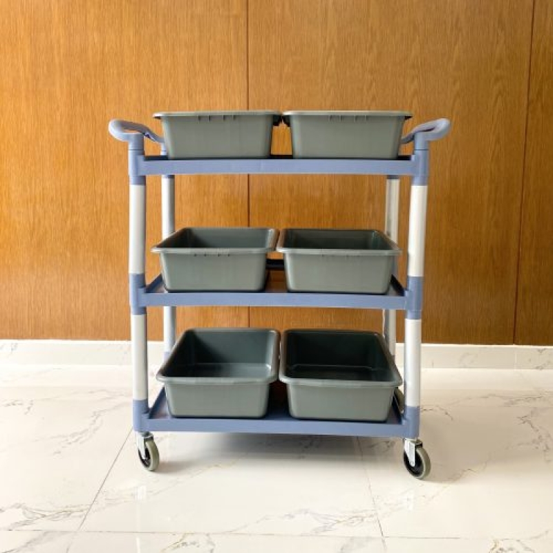 Xe phục vụ 3 tầng xám L-010-4 (6 thau xám)